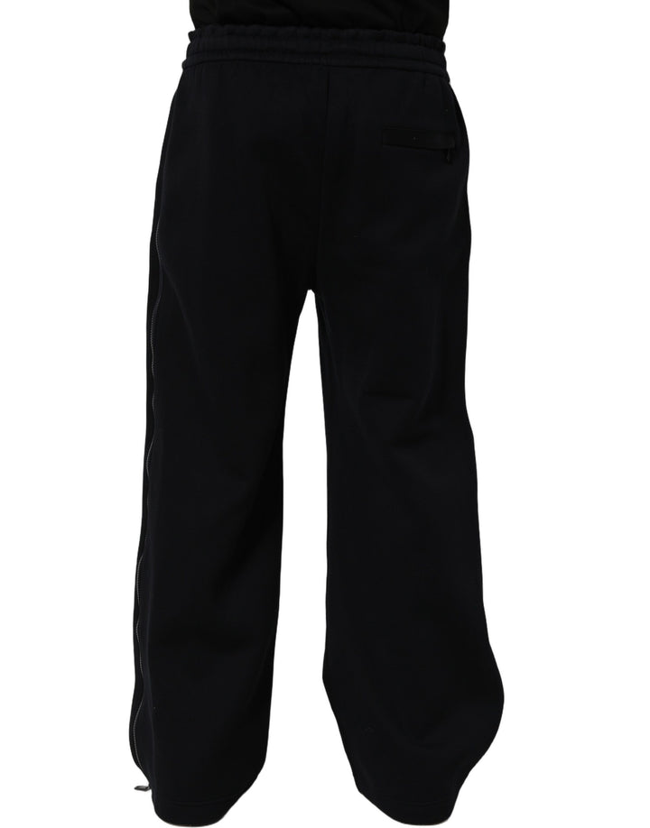 Dolce &amp; Gabbana Dark Blue Relaxed Wide Leg Men Jogger Pants
