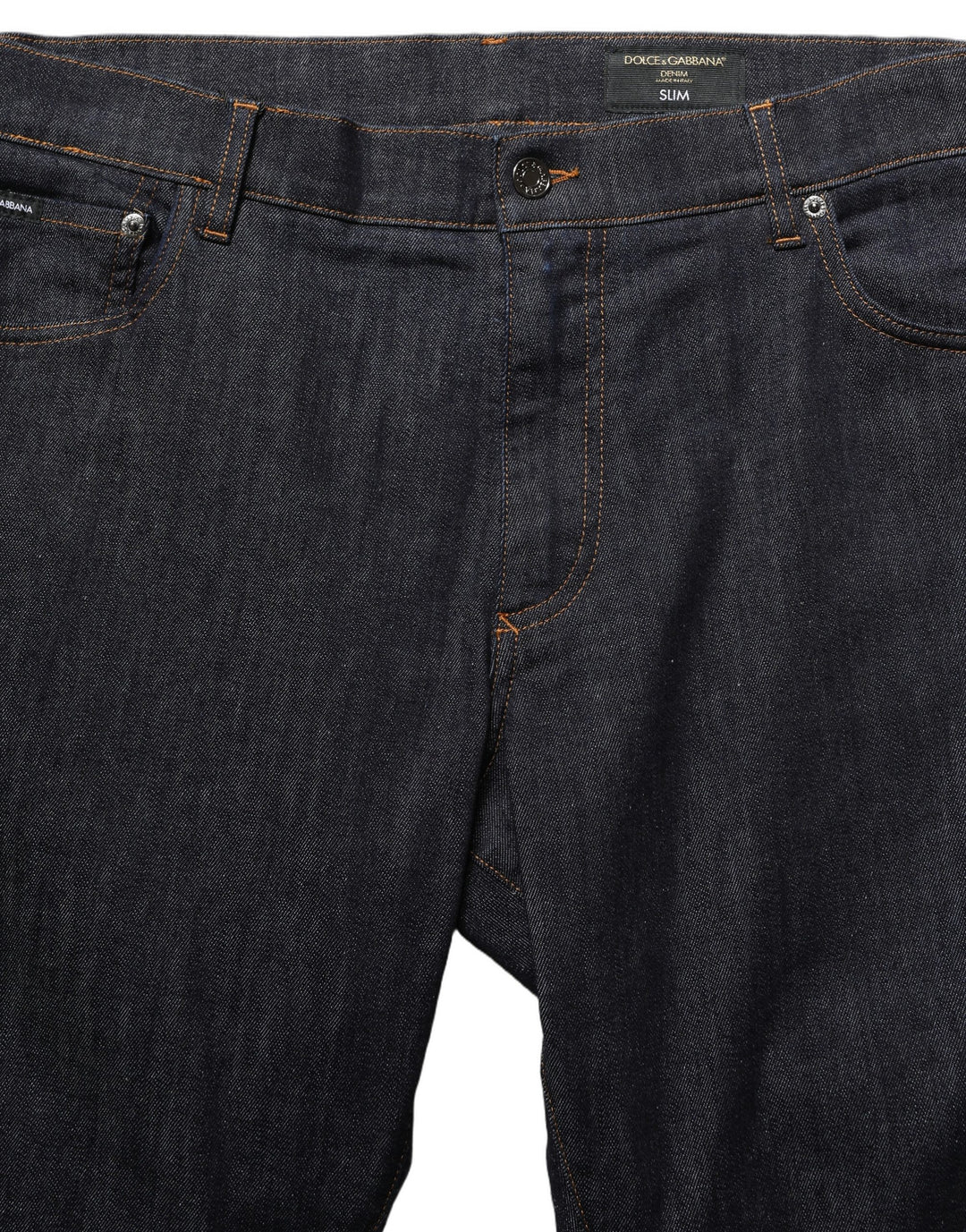 Dolce &amp; Gabbana Dark Gray Cotton Slim Fit Men Denim Jeans