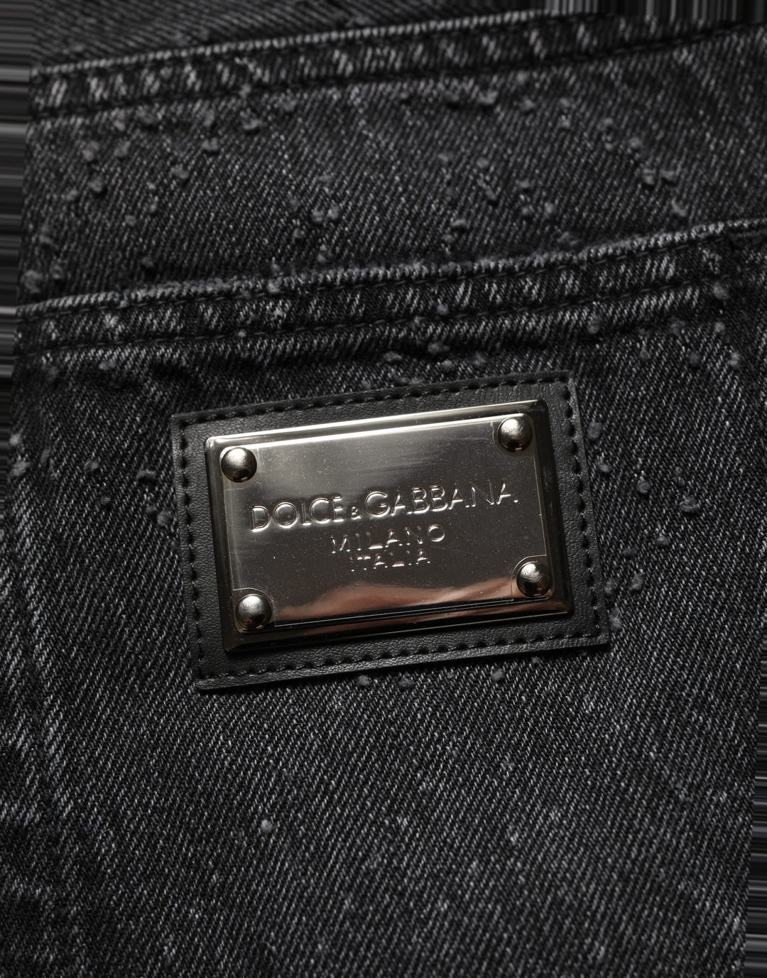 Dolce &amp; Gabbana Dark Gray Cotton WideLeg Oversize Denim Jeans