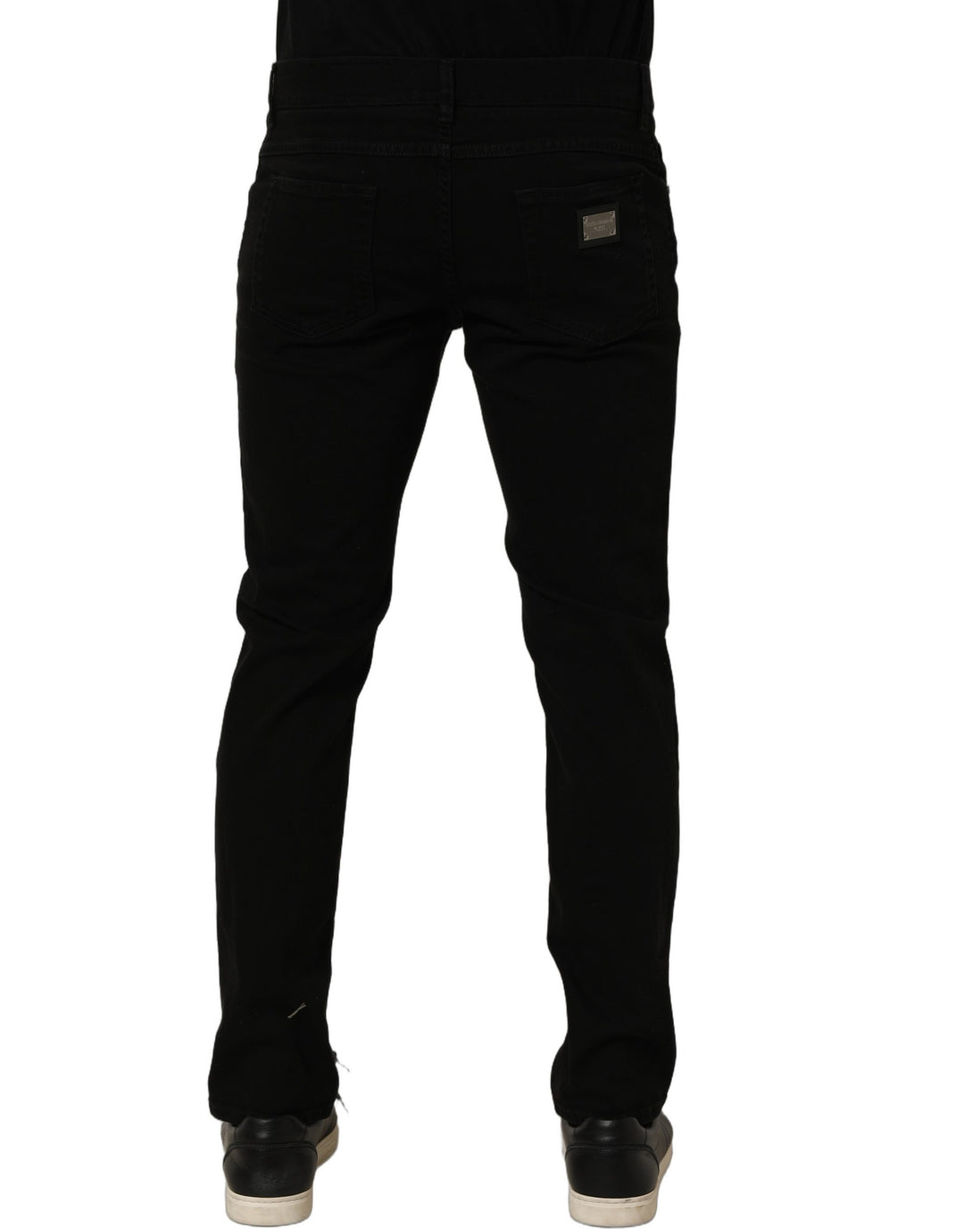 Dolce &amp; Gabbana Black CottonStretch Regular Skinny Denim Jeans