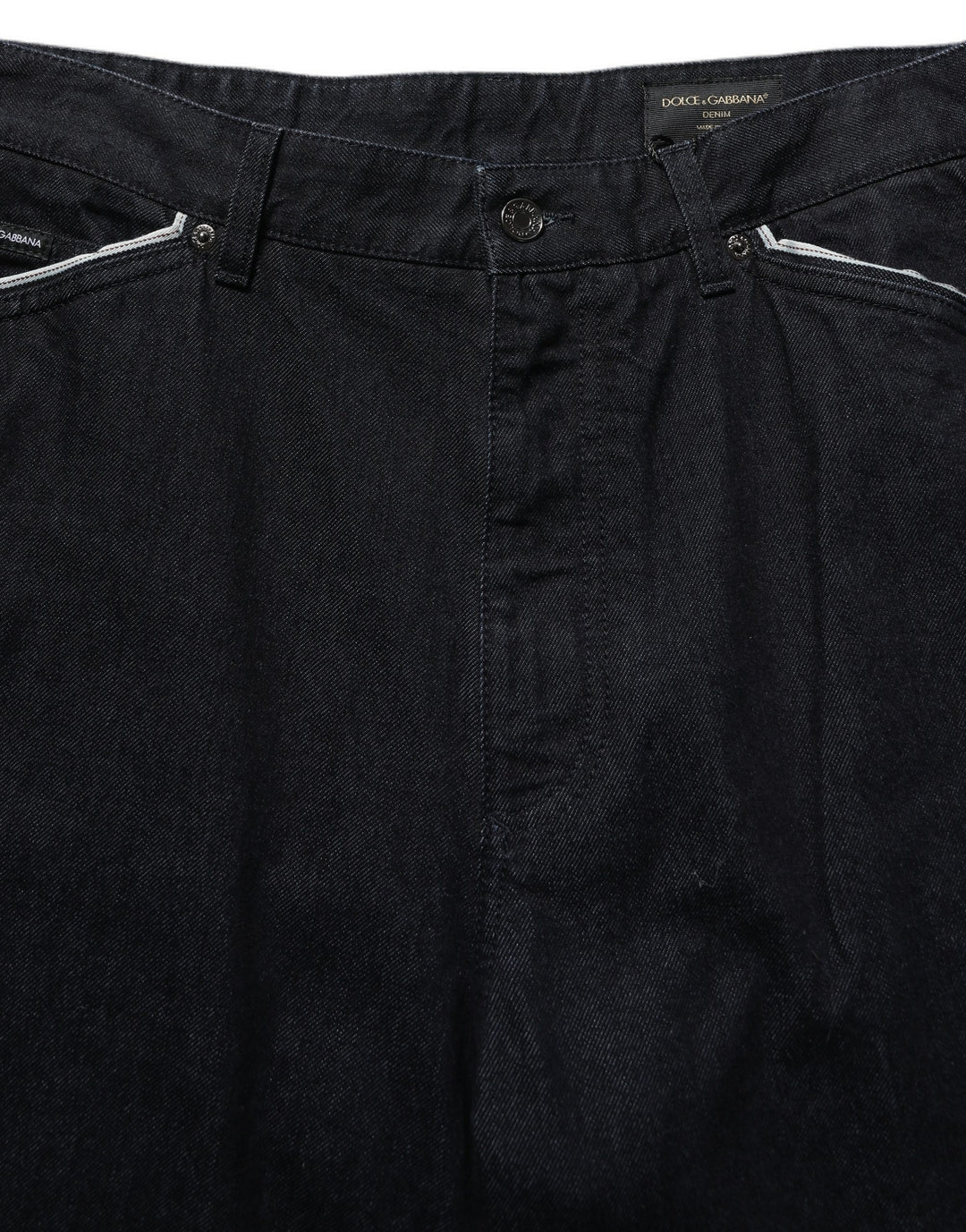 Dolce &amp; Gabbana Black Cotton Stretch Straight Men Denim Jeans
