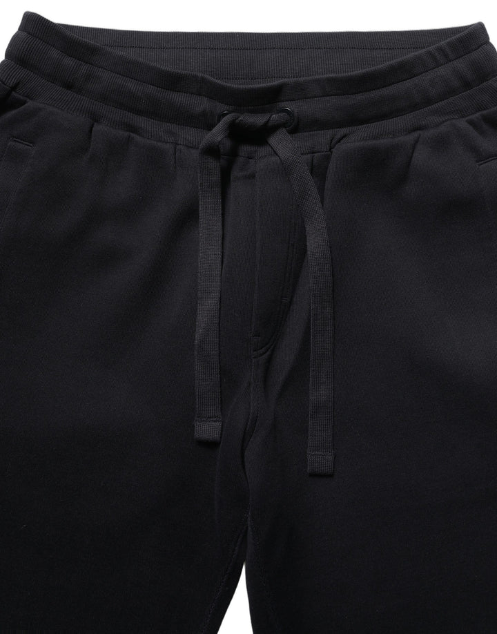 Dolce &amp; Gabbana Blue Cotton Drawstring Jogger Trouser Pants