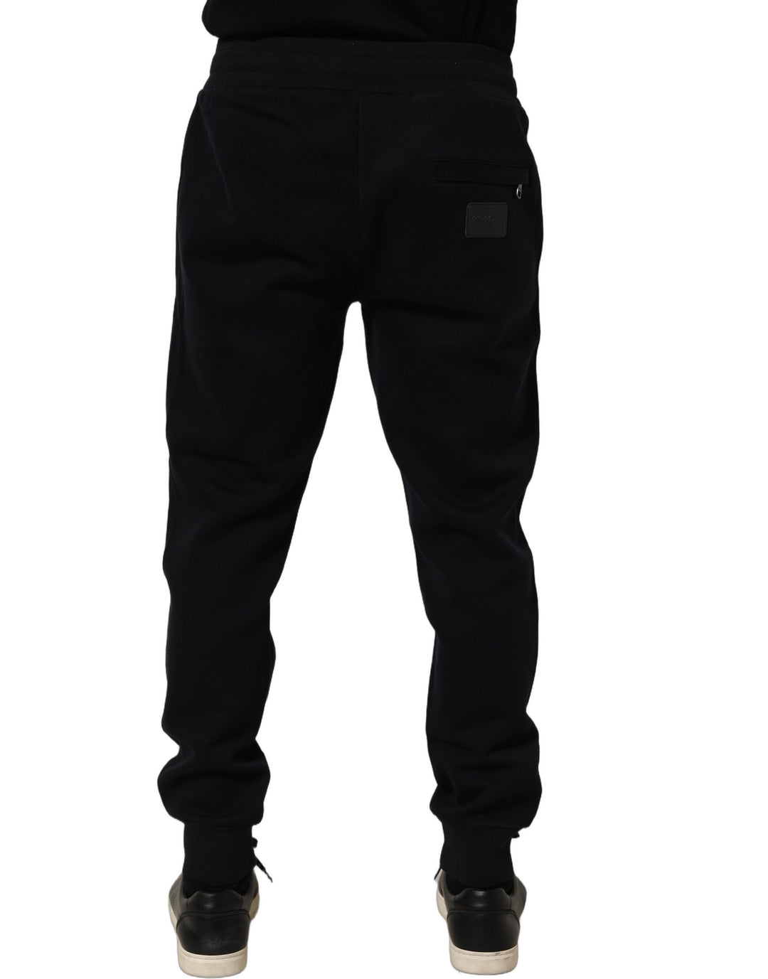 Dolce &amp; Gabbana Blue Cotton Drawstring Jogger Trouser Pants