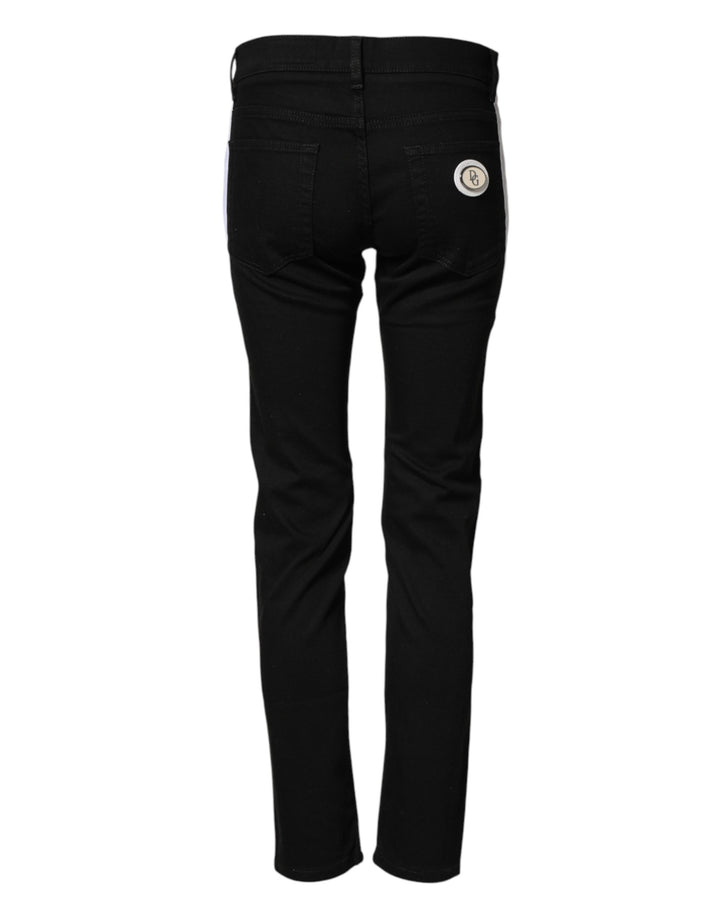 Dolce &amp; Gabbana Black Cotton Stretch Skinny Denim Trouser Jeans