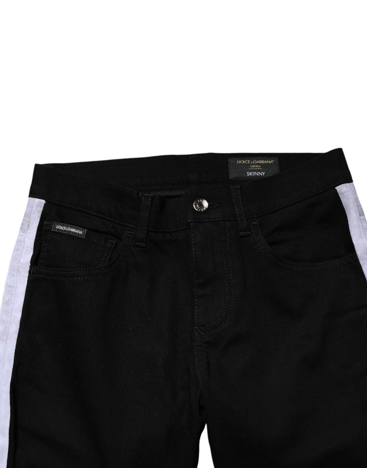 Dolce &amp; Gabbana Black Cotton Stretch Skinny Denim Trouser Jeans