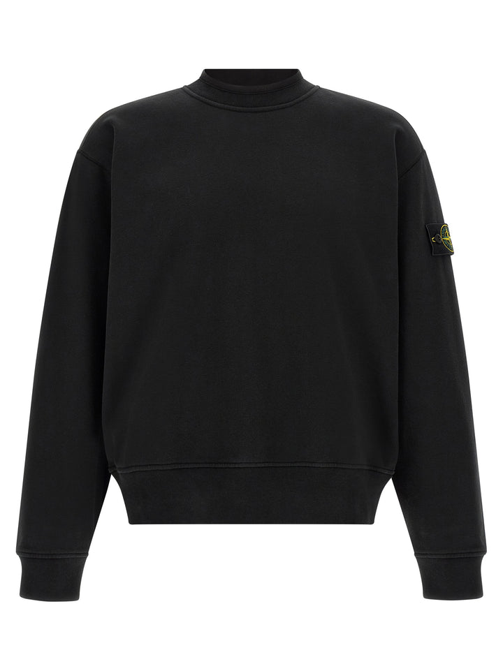 Stone Island Black Cotton Sweatshirt