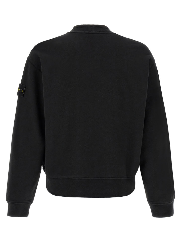 Stone Island Black Cotton Sweatshirt
