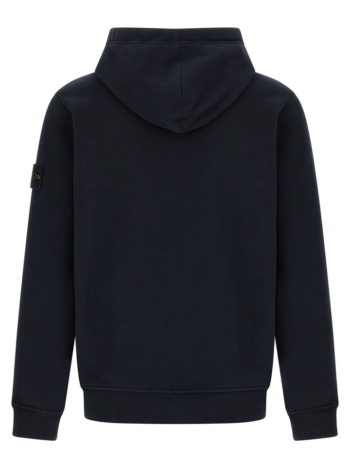 Stone Island Blue Cotton Sweatshirt