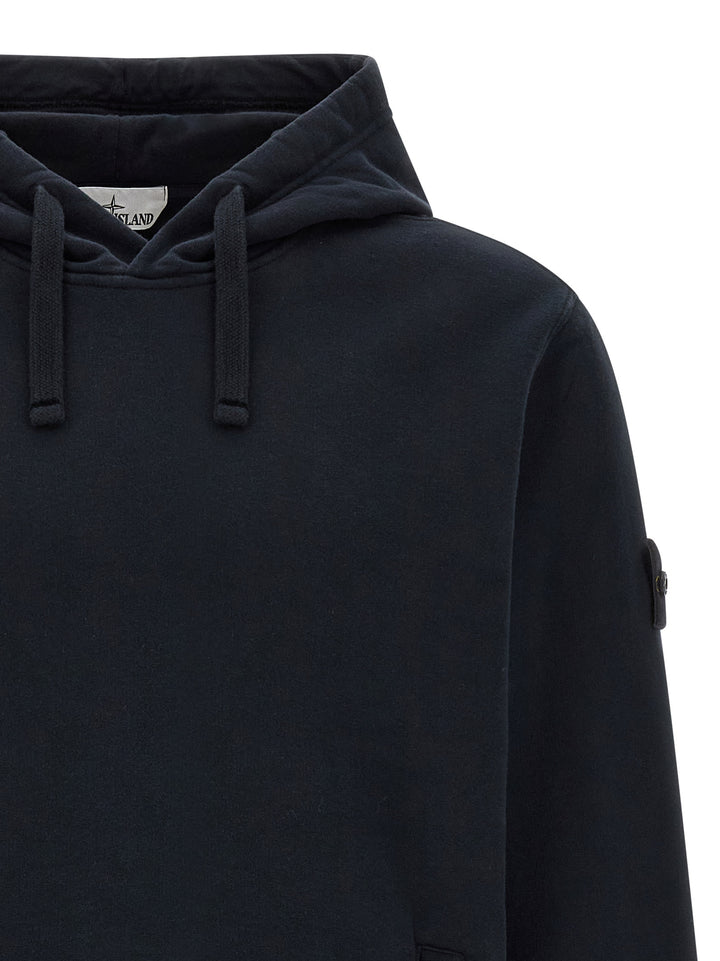 Stone Island Blue Cotton Sweatshirt