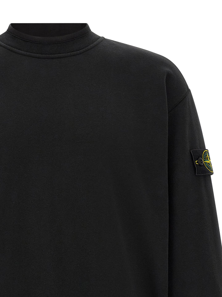 Stone Island Black Cotton Sweatshirt