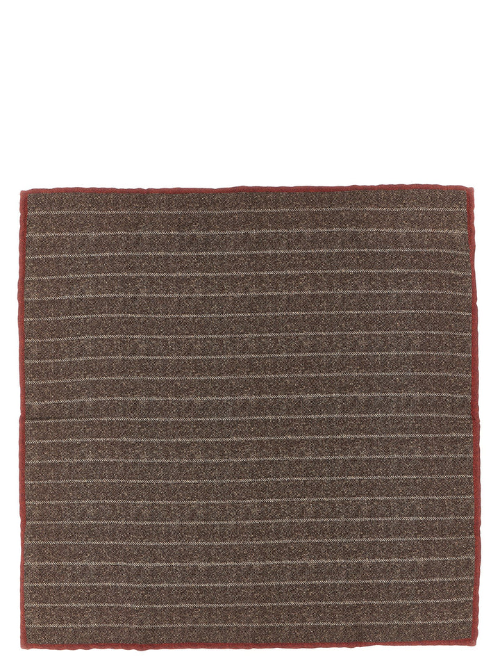Brunello Cucinelli Brown Silk Scarf