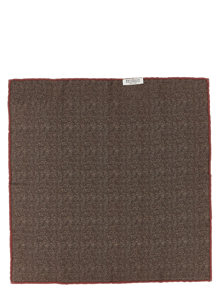 Brunello Cucinelli Brown Silk Scarf