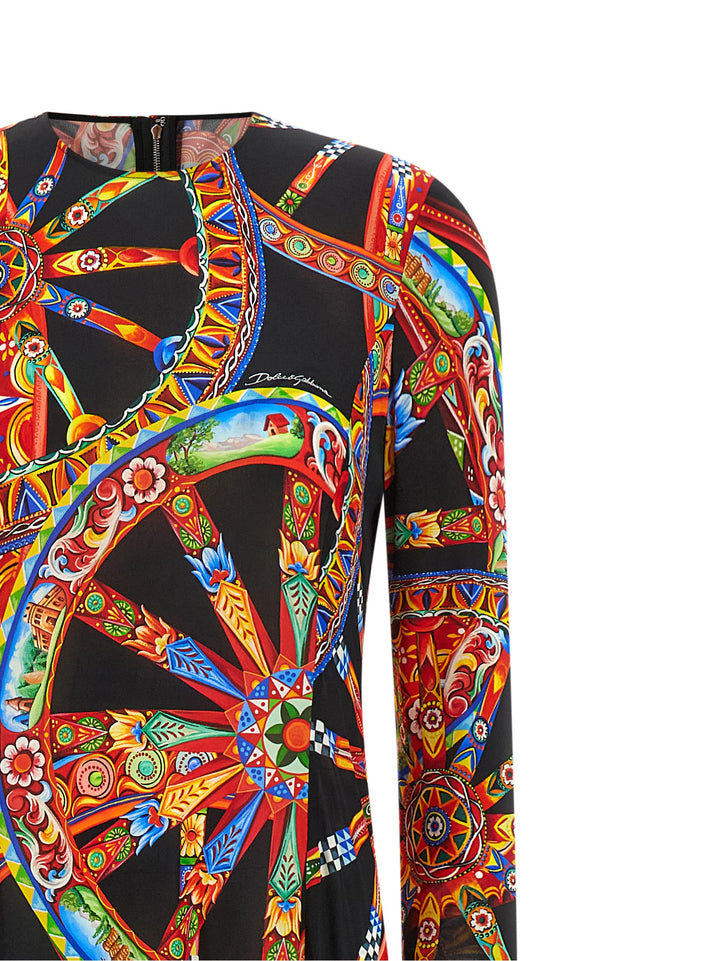 Dolce &amp; Gabbana Multicolor Viscose Long Dress
