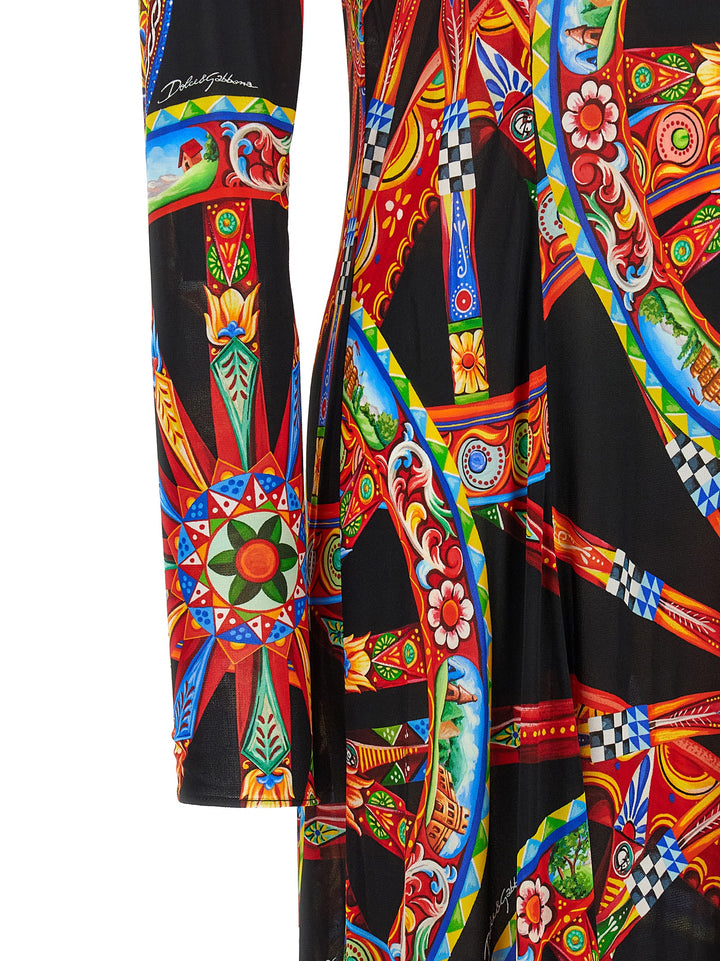 Dolce &amp; Gabbana Multicolor Viscose Long Dress