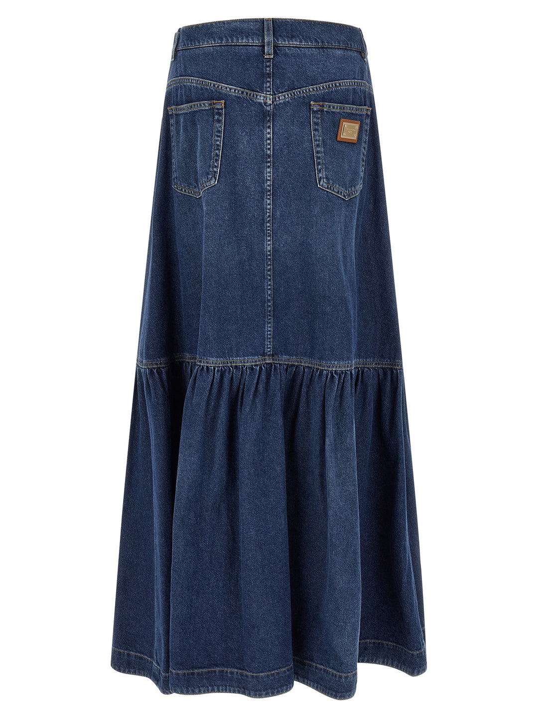Dolce &amp; Gabbana Blue Cotton Mini Skirt
