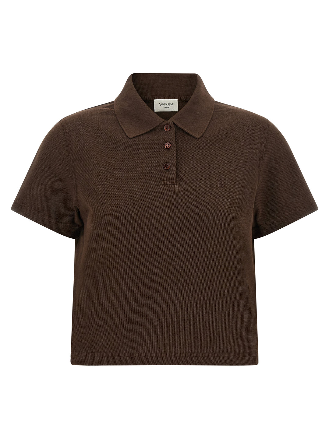 Saint Laurent Brown Cotton Polo Shirt