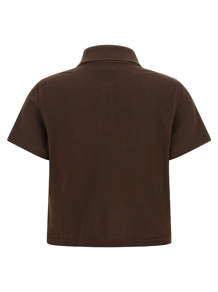 Saint Laurent Brown Cotton Polo Shirt