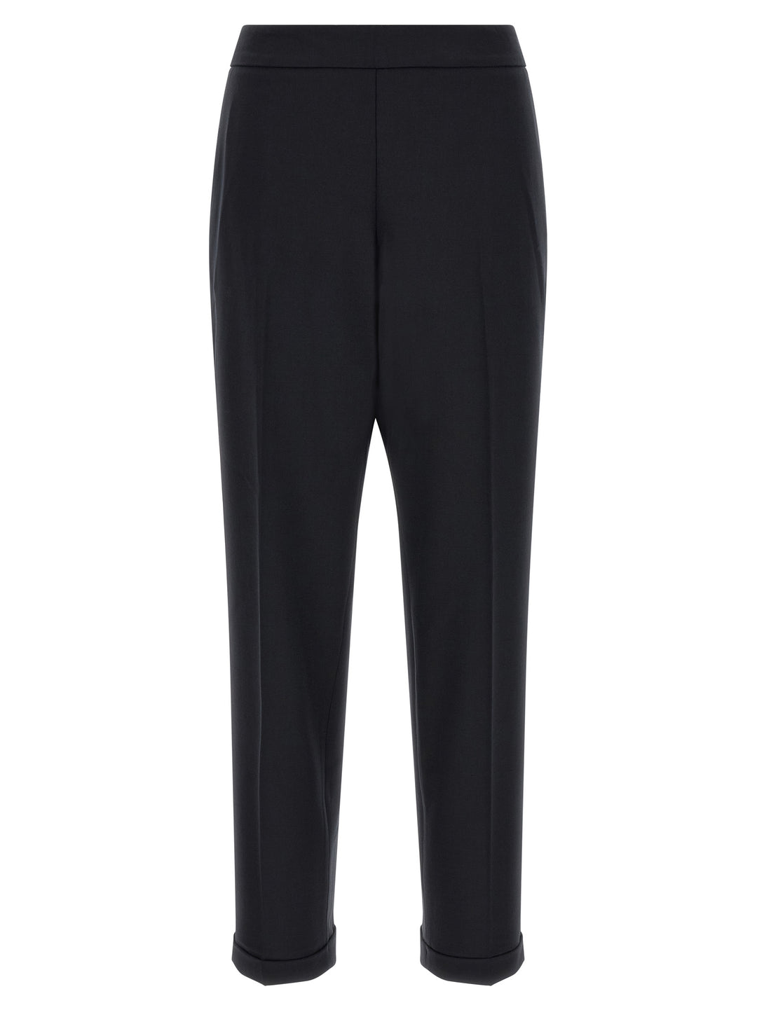 Alberto Biani Black Polyester Cropped Pants