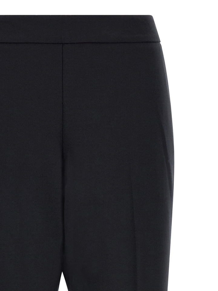 Alberto Biani Black Polyester Cropped Pants