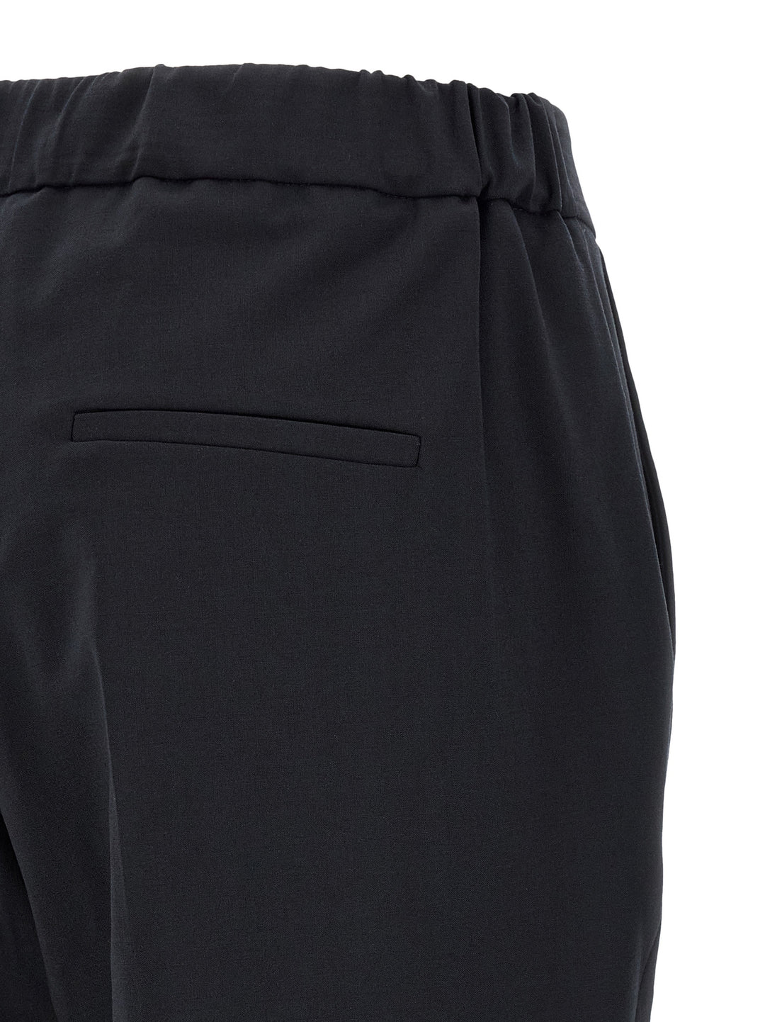 Alberto Biani Black Polyester Cropped Pants
