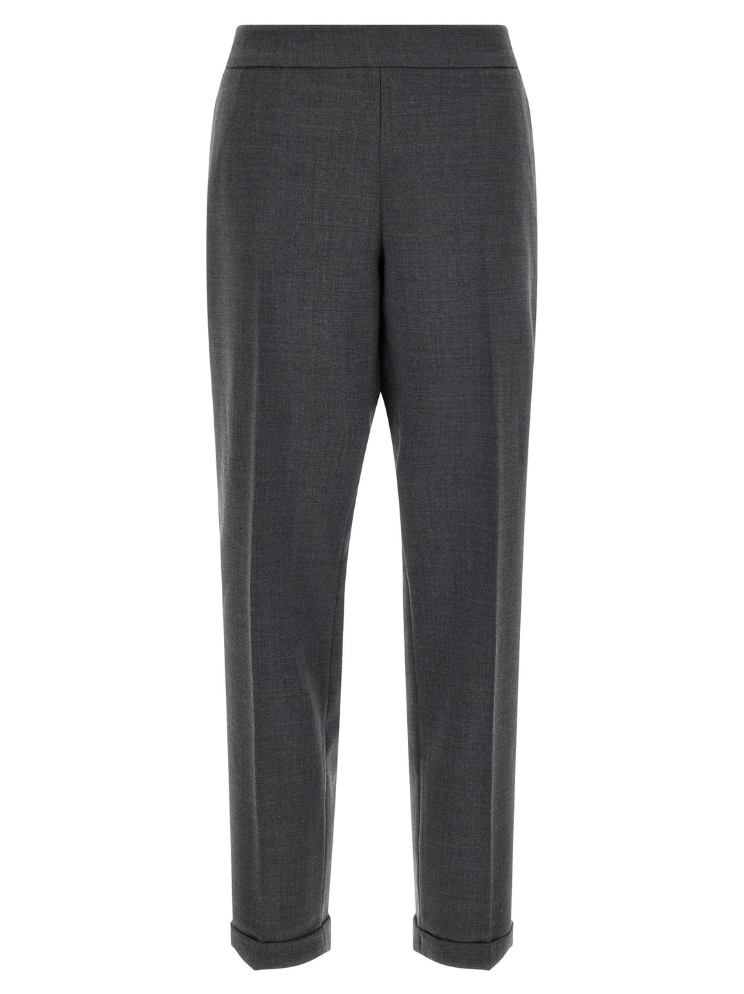 Alberto Biani Gray Polyester Cropped Pants