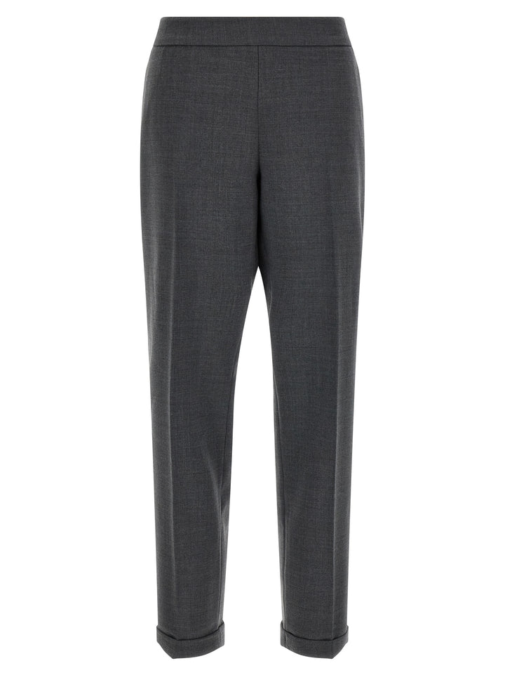 Alberto Biani Gray Polyester Cropped Pants