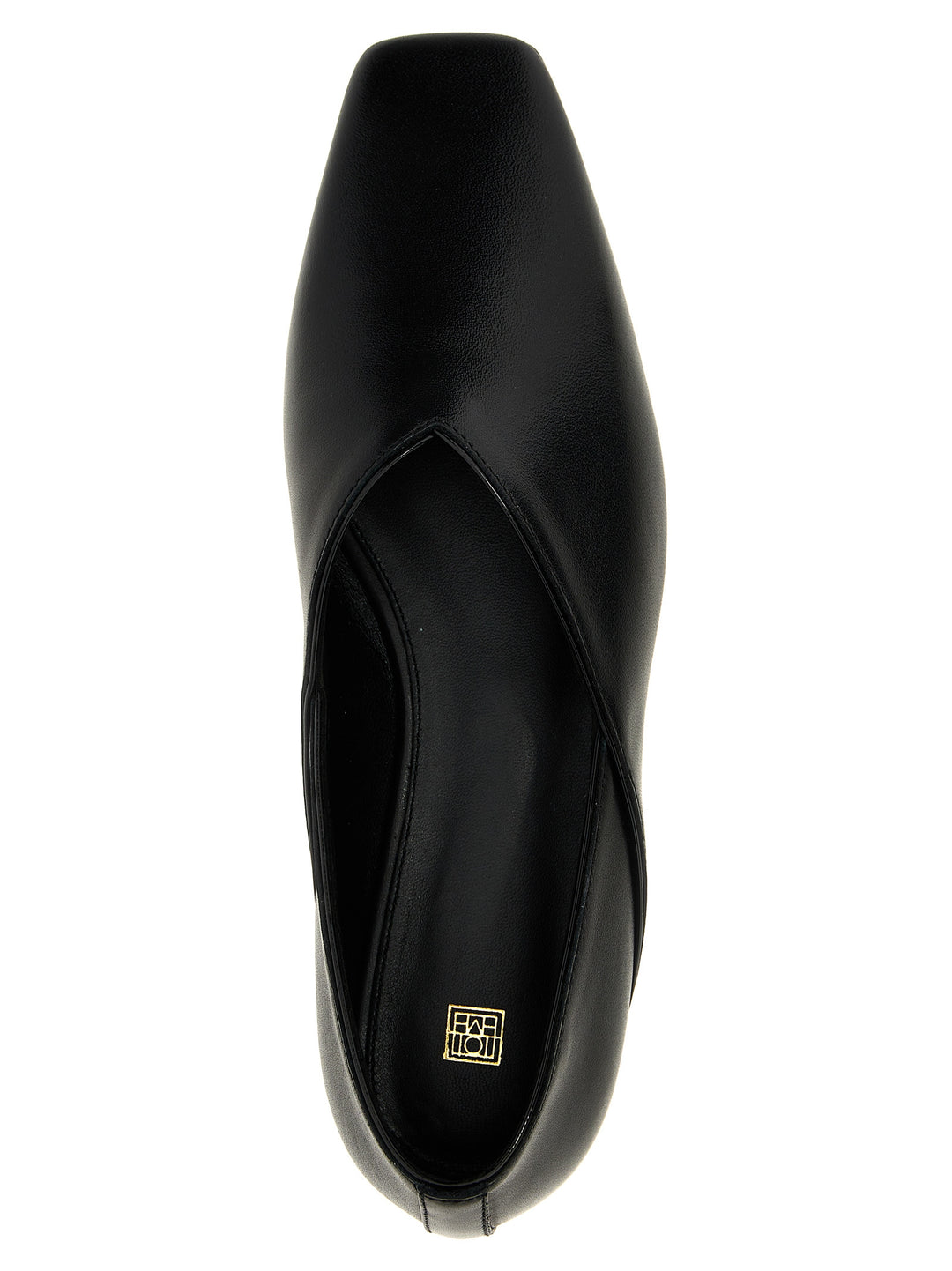 TOTEME Black Calfskin Ballet Flats