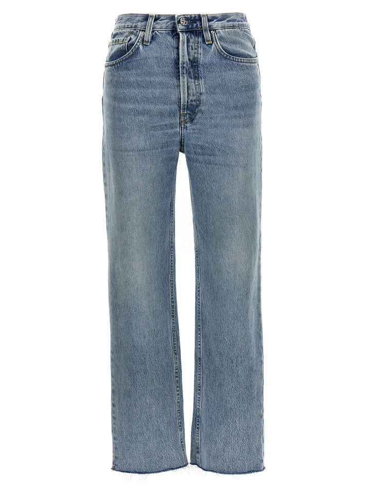 TOTEME Blue Cotton Straight-Leg Jeans