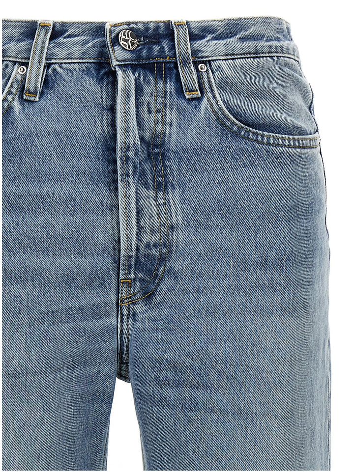 TOTEME Blue Cotton Straight-Leg Jeans