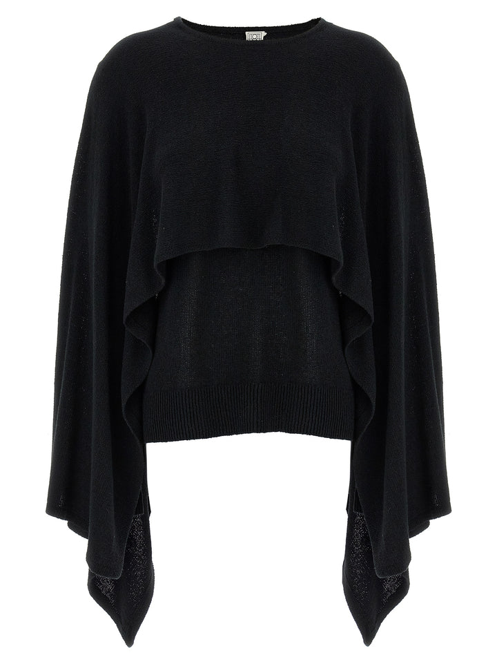 TOTEME Black Silk Cardigan
