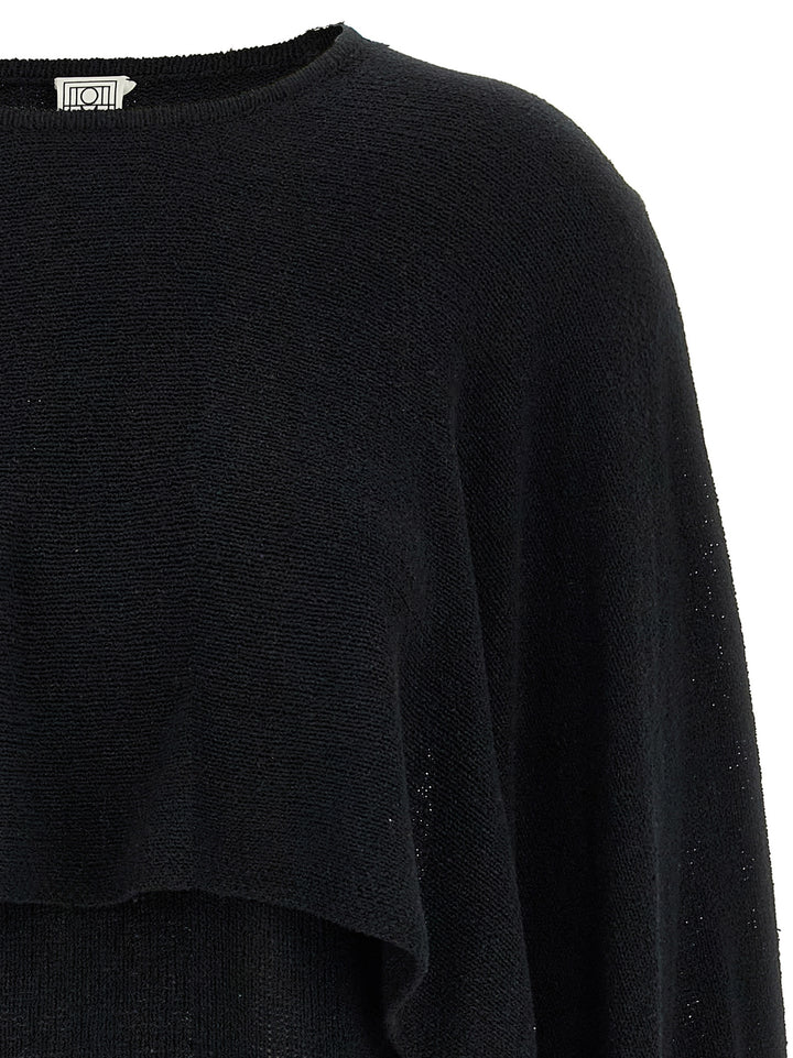 TOTEME Black Silk Cardigan
