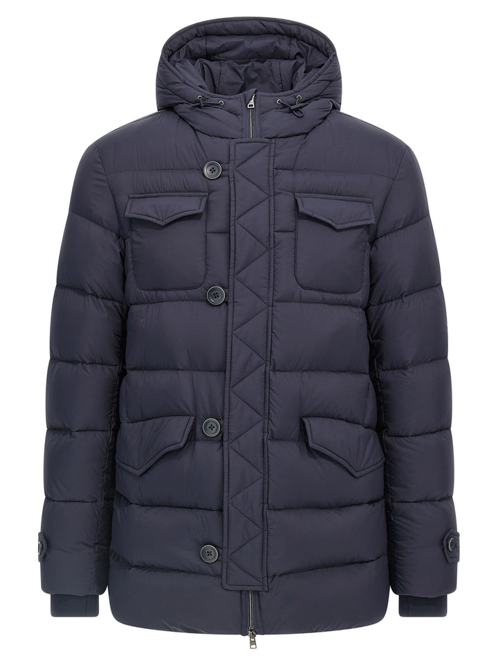 Herno Blue Polyamide Full-Length Jacket