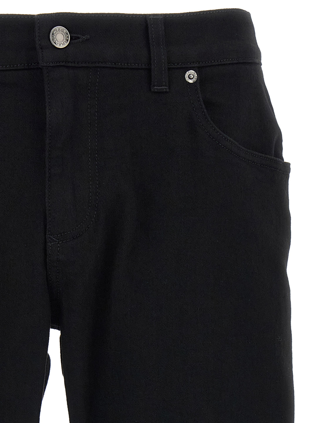 Dolce &amp; Gabbana Black Cotton Slim Fit Jeans