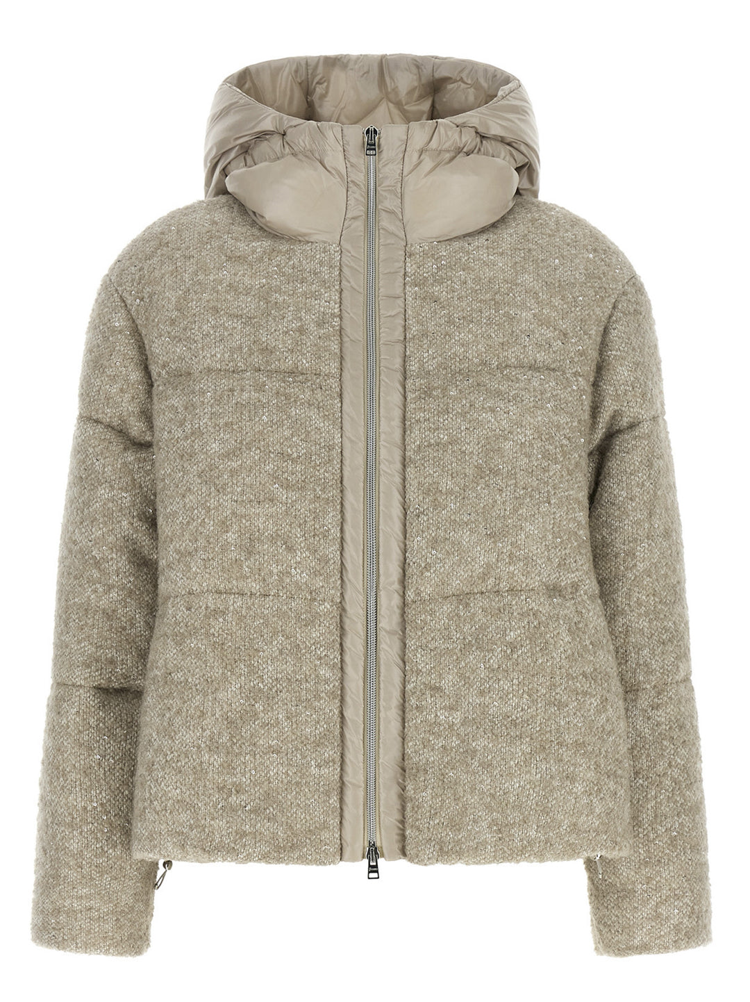 Herno Beige Wool Full-Length Jacket