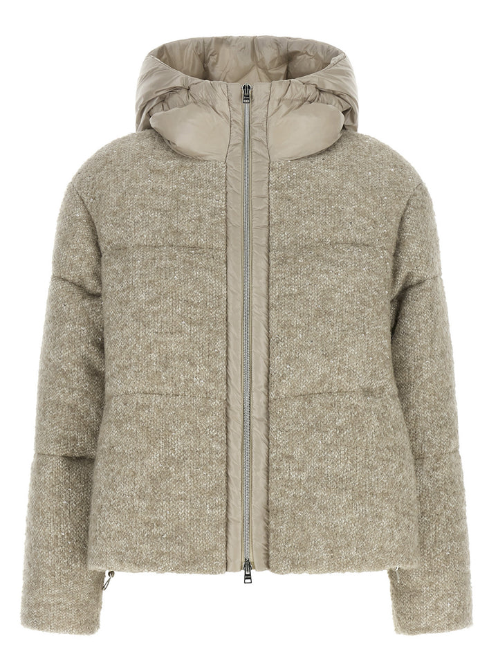 Herno Beige Wool Full-Length Jacket