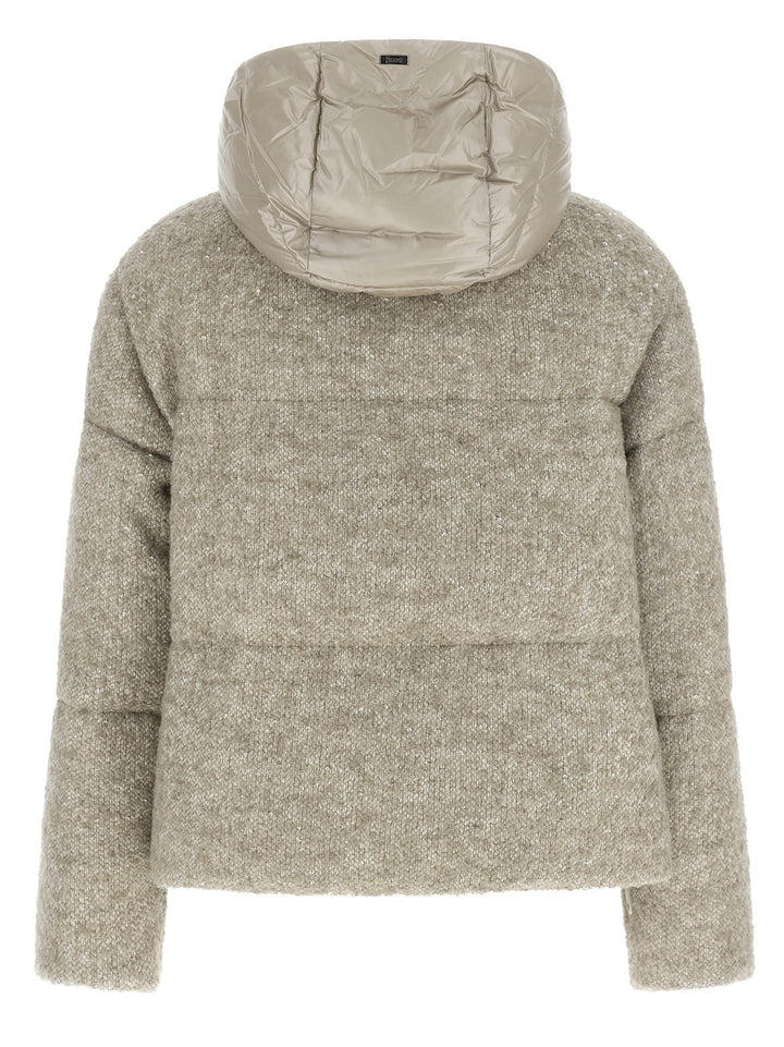 Herno Beige Wool Full-Length Jacket