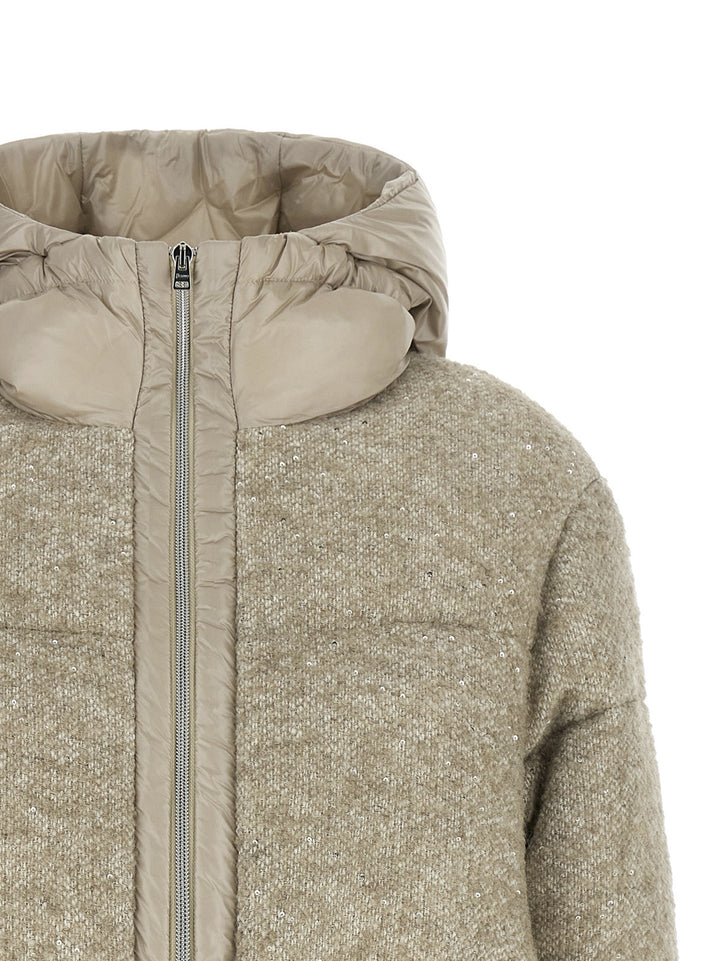 Herno Beige Wool Full-Length Jacket