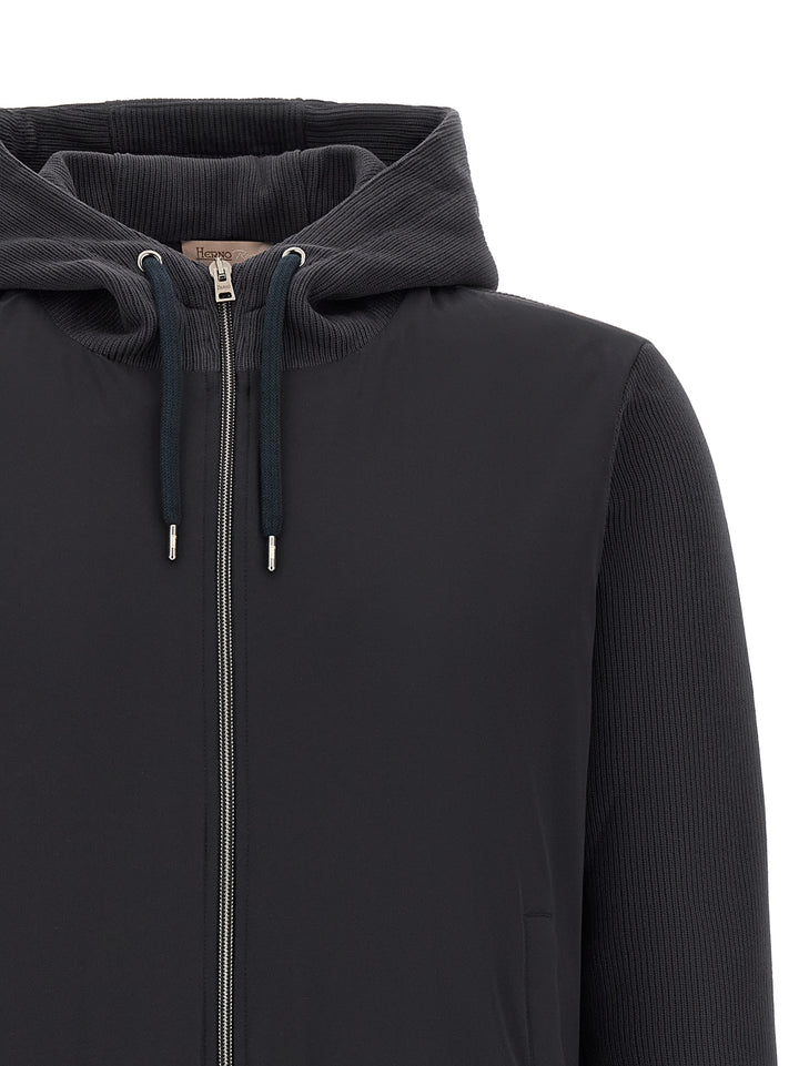 Herno Blue Cotton Shell Jacket