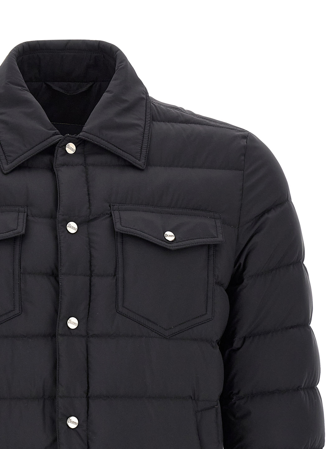 Herno Black Polyamide Full-Length Jacket