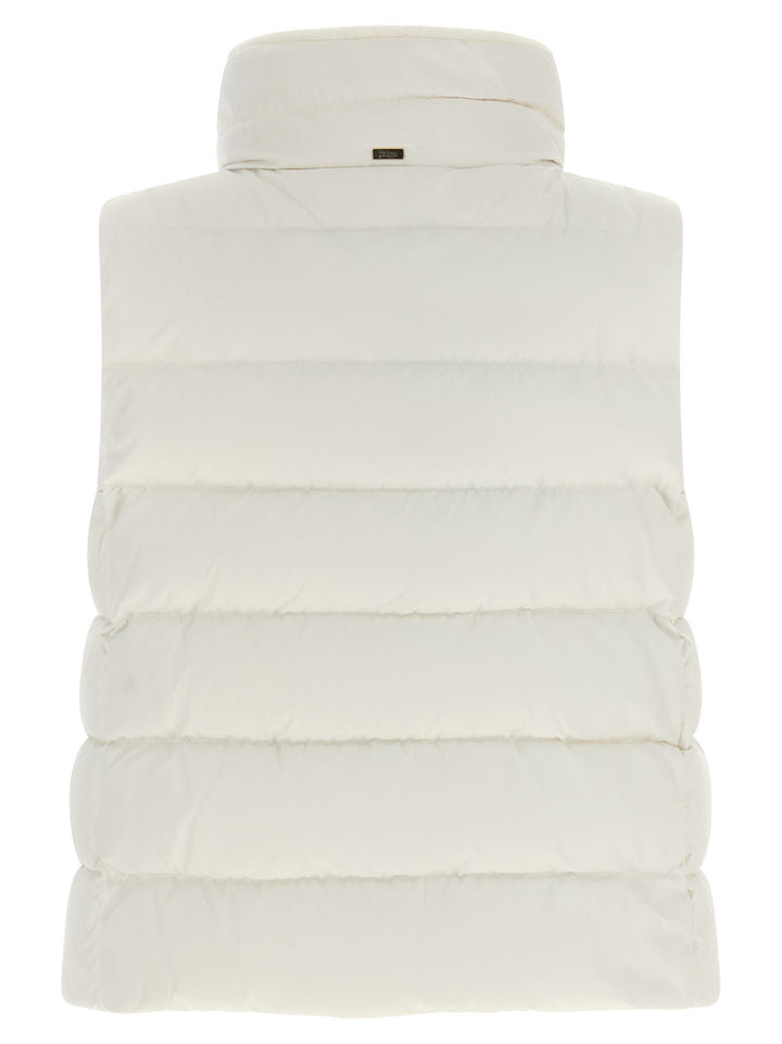 Herno White Polyester Sleeveless Jacket