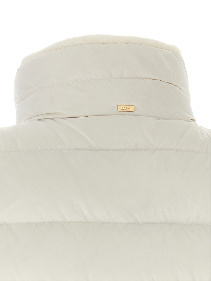 Herno White Polyester Sleeveless Jacket