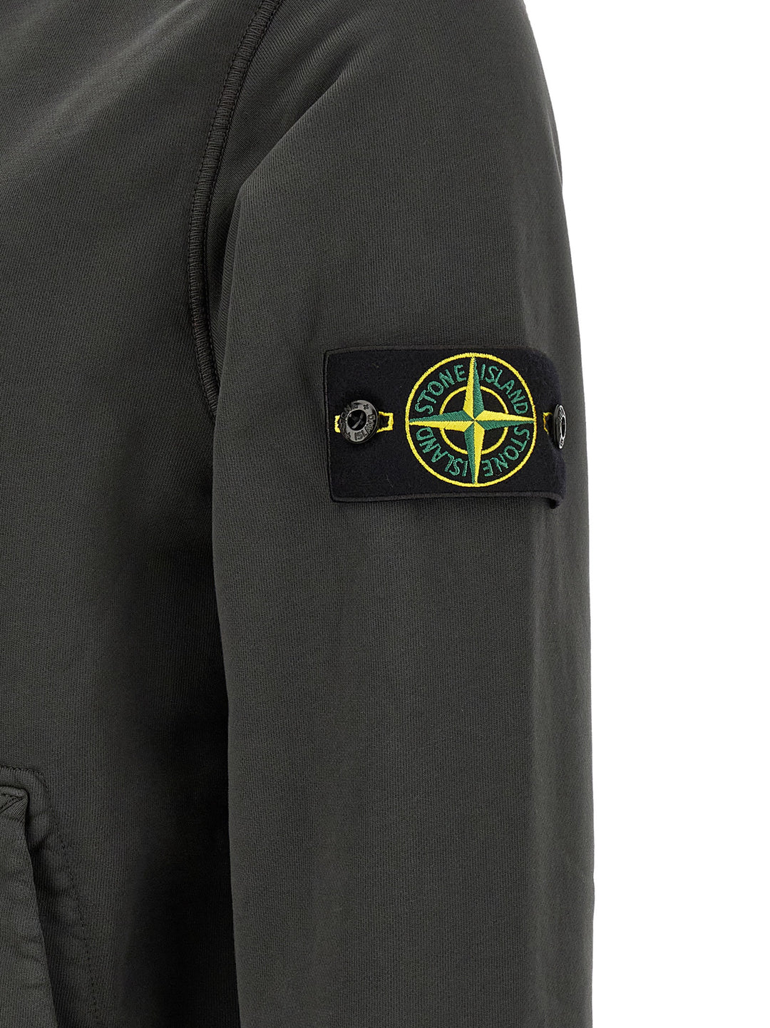 Stone Island Gray Cotton Sweatshirt