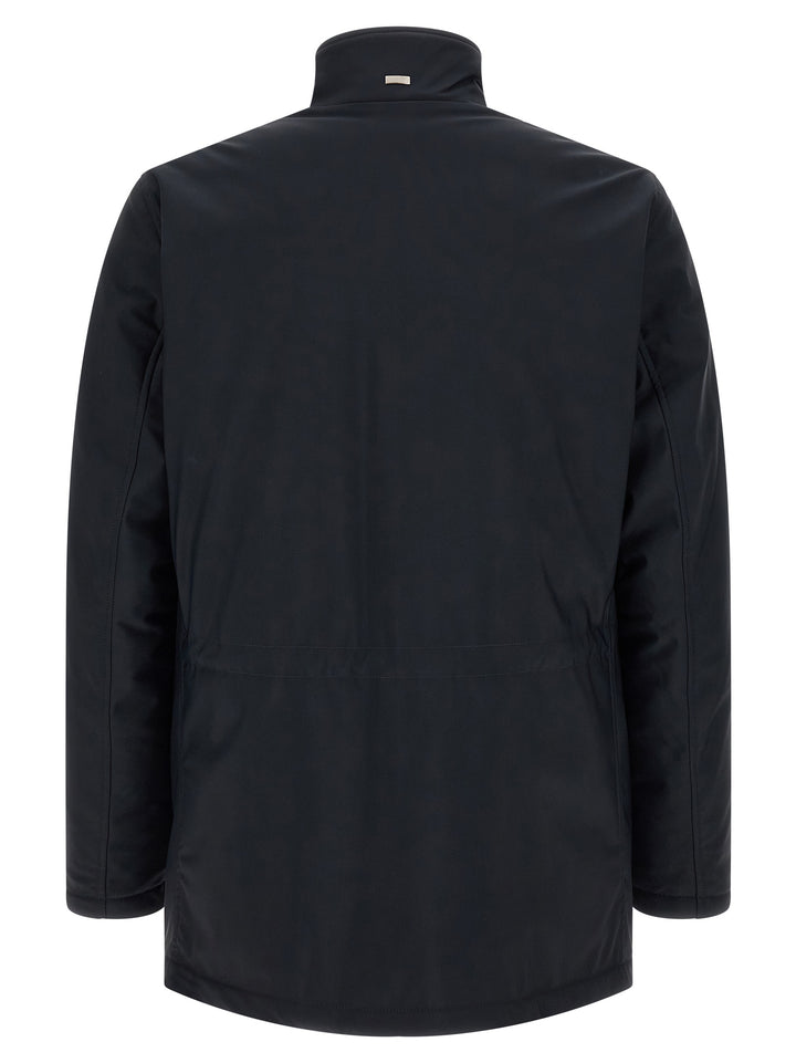 Herno Blue Polyamide Full-Length Jacket