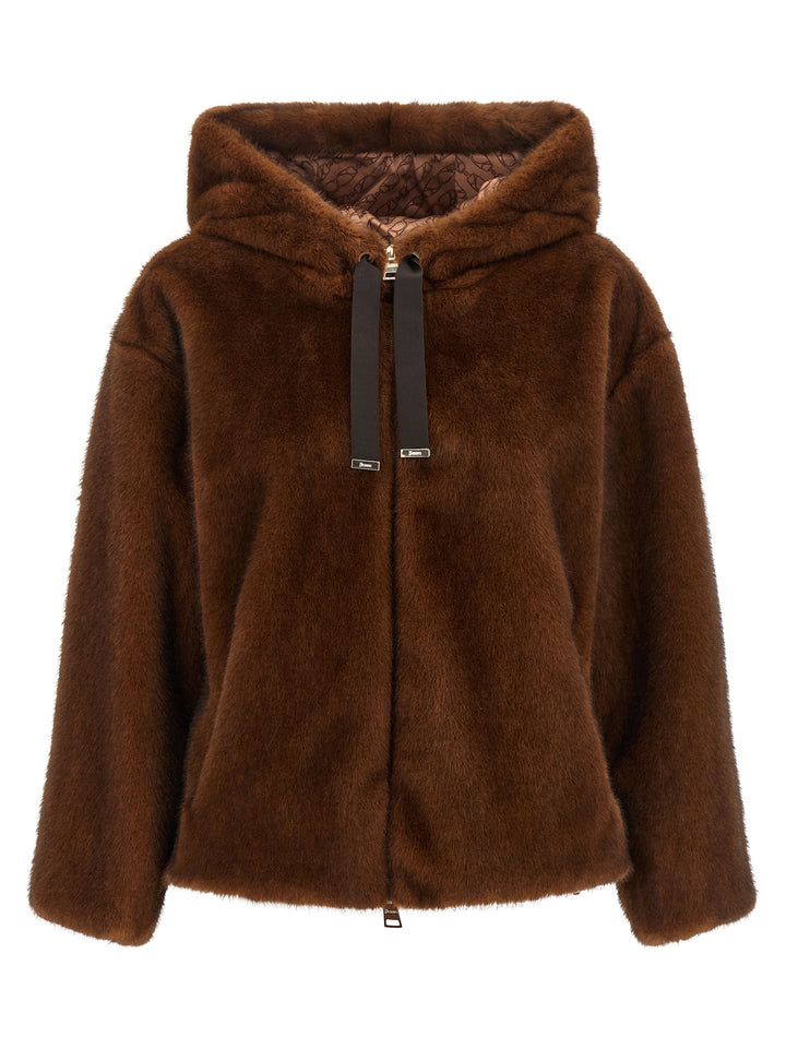 Herno Brown Polyester Bomber