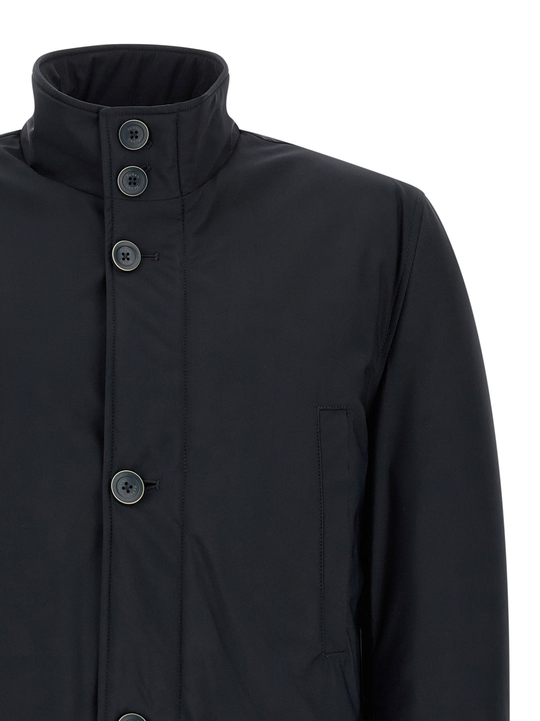 Herno Blue Polyamide Full-Length Jacket