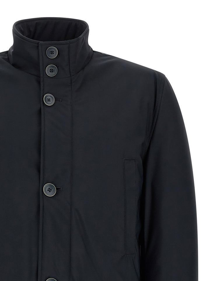Herno Blue Polyamide Full-Length Jacket