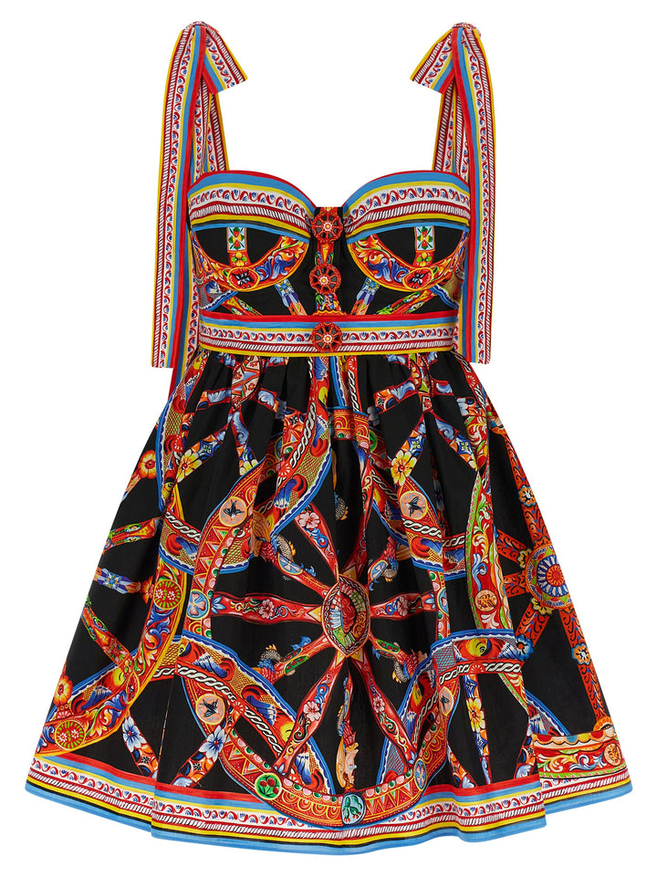 Dolce &amp; Gabbana Multicolor Cotton Short Dress