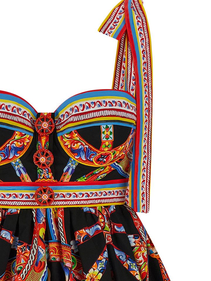 Dolce &amp; Gabbana Multicolor Cotton Short Dress