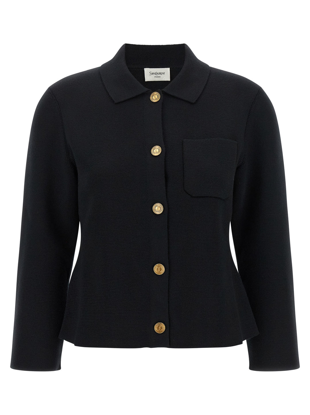Saint Laurent Black Wool Cardigan