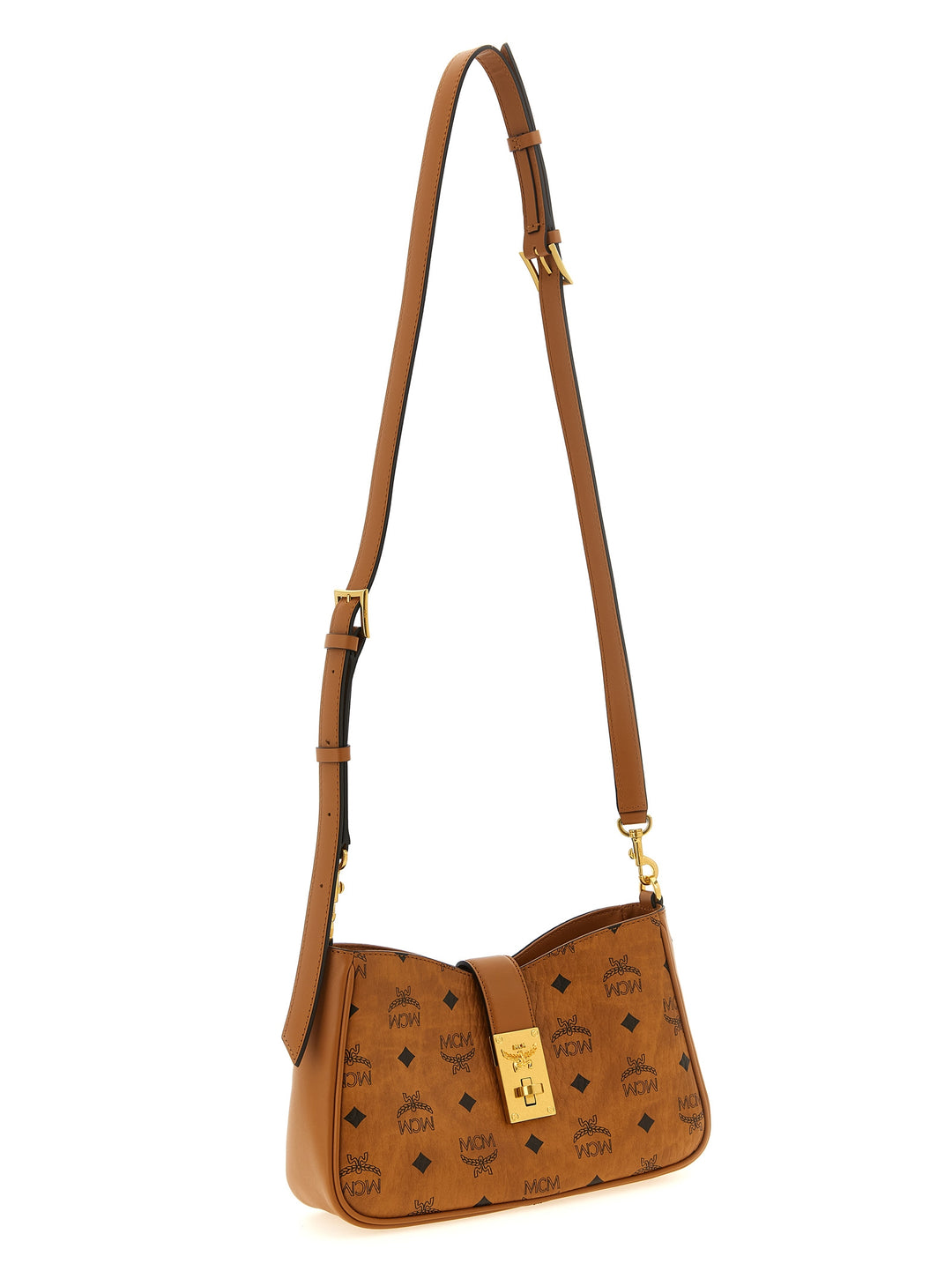 MCM Brown Polyethylene Shoulder Bag